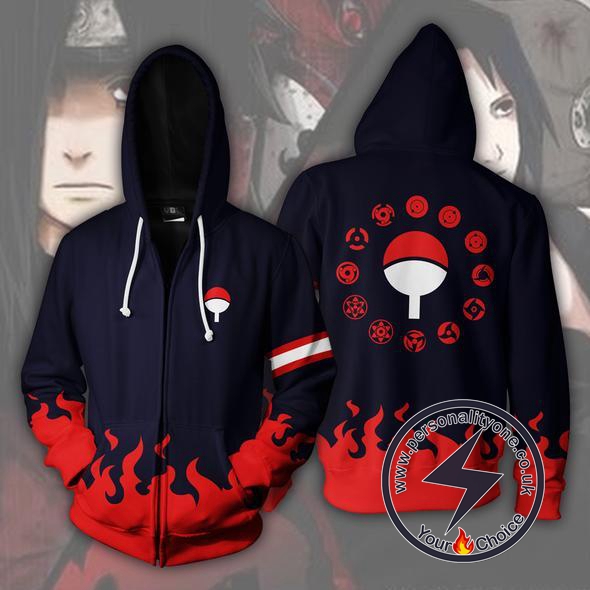 Naruto Uchiha Clan Zip Up Hoodie Jacket